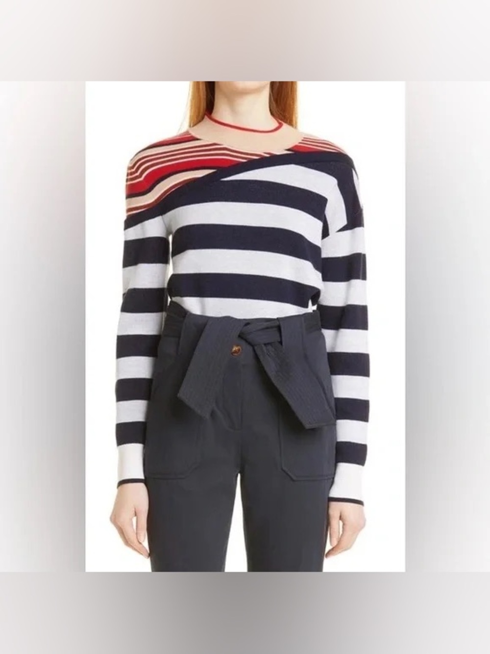 Veronica Beard Sheridan Striped Pullover - Picture 2 of 8